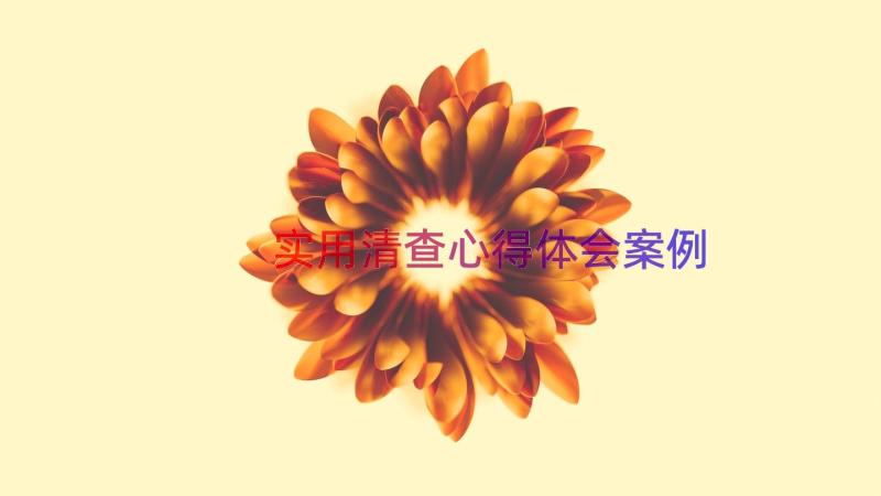 实用清查心得体会（案例12篇）