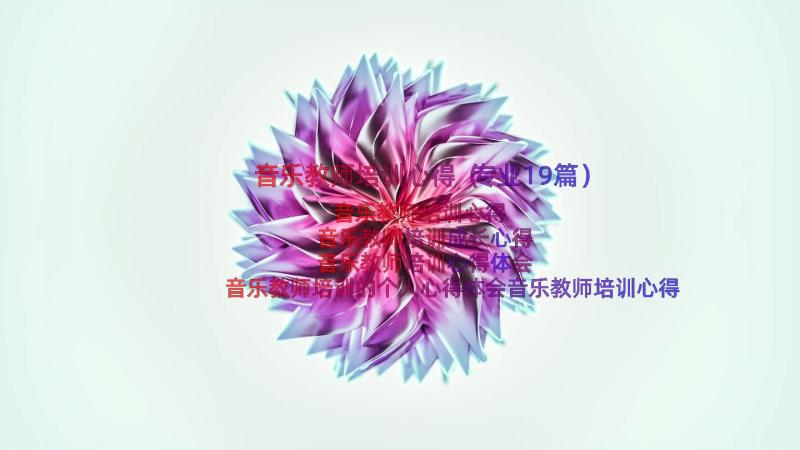 音乐教师培训心得（专业19篇）