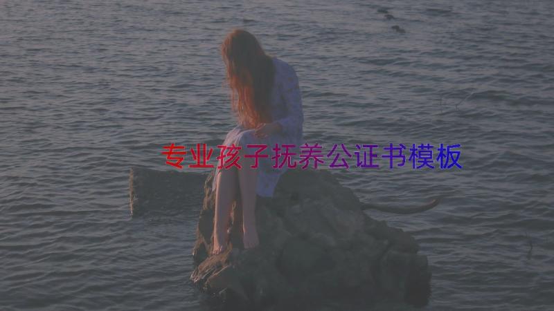 专业孩子抚养公证书（模板15篇）