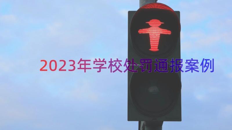 2023年学校处罚通报（案例13篇）