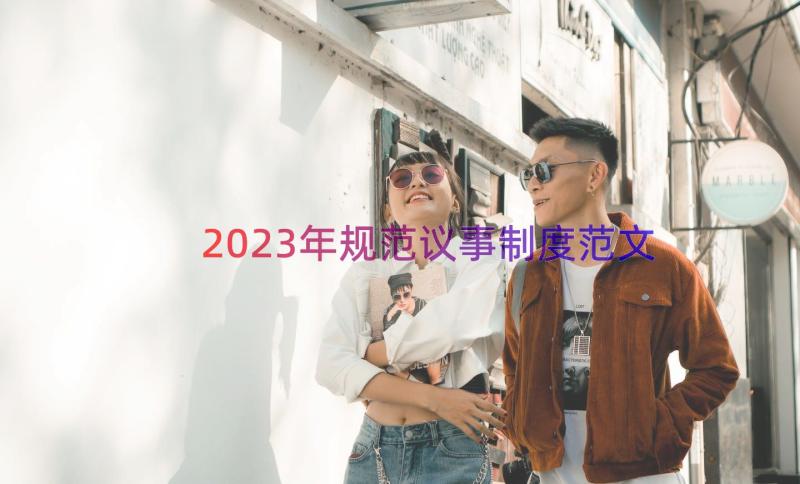 2023年规范议事制度范文（14篇）