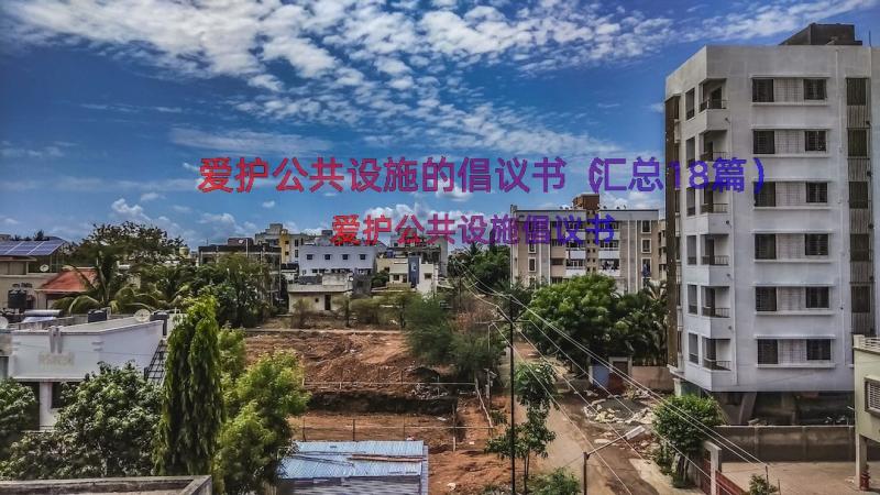 爱护公共设施的倡议书（汇总18篇）