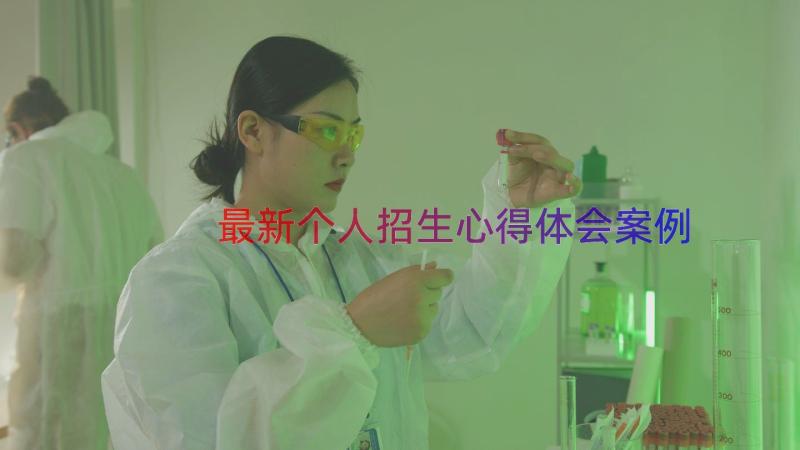 最新个人招生心得体会（案例12篇）