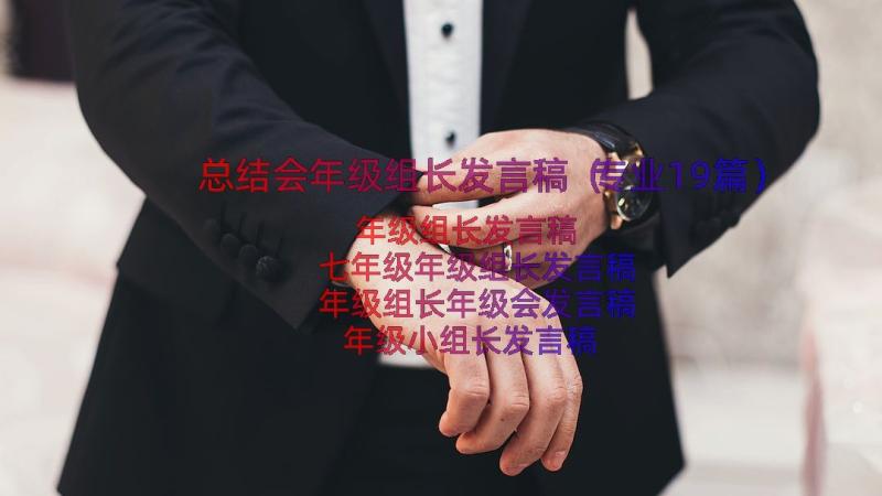 总结会年级组长发言稿（专业19篇）