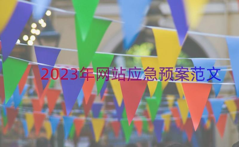 2023年网站应急预案范文（17篇）