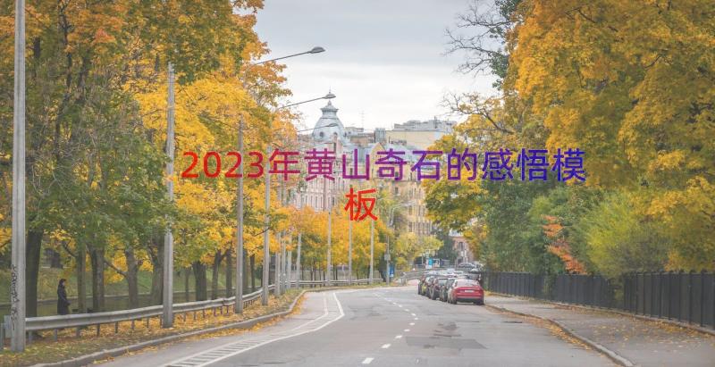 2023年黄山奇石的感悟（模板18篇）