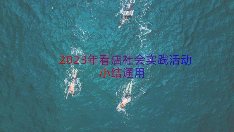 2023年看店社会实践活动小结（通用17篇）