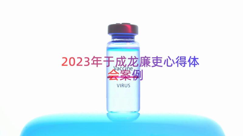 2023年于成龙廉吏心得体会（案例16篇）