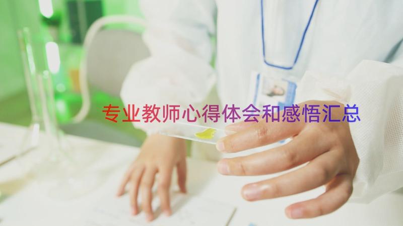 专业教师心得体会和感悟（汇总18篇）