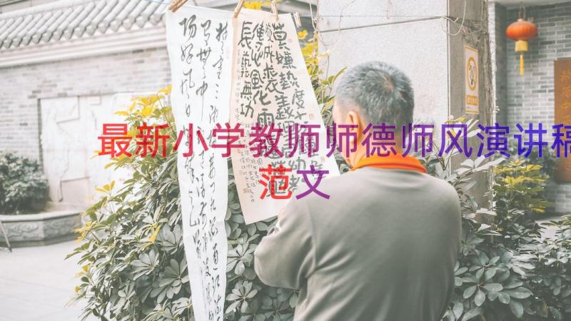 最新小学教师师德师风演讲稿范文（22篇）