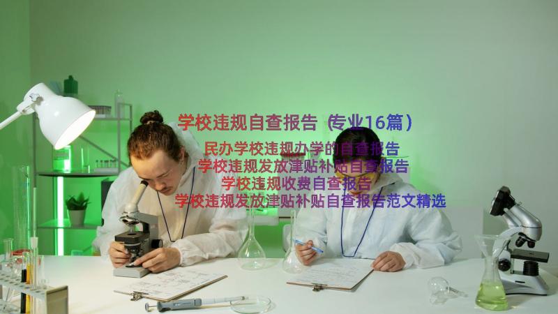 学校违规自查报告（专业16篇）