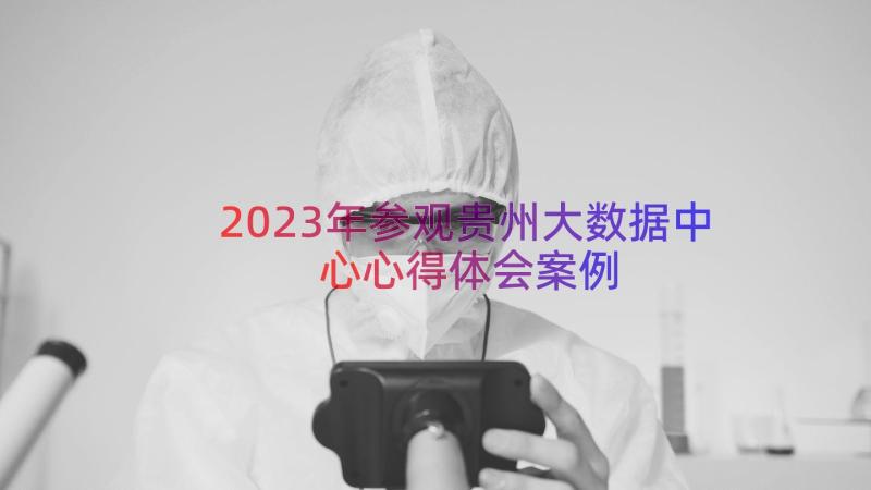 2023年参观贵州大数据中心心得体会（案例14篇）