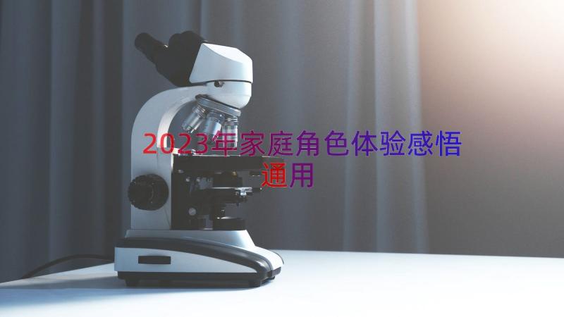 2023年家庭角色体验感悟（通用16篇）