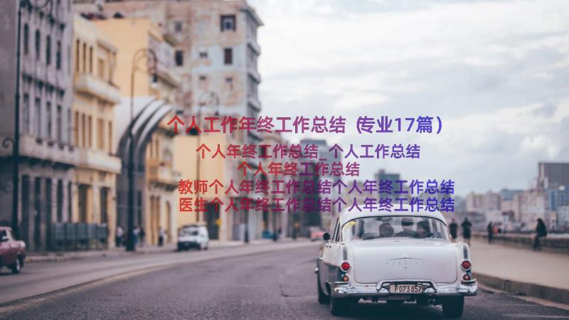 个人工作年终工作总结（专业17篇）