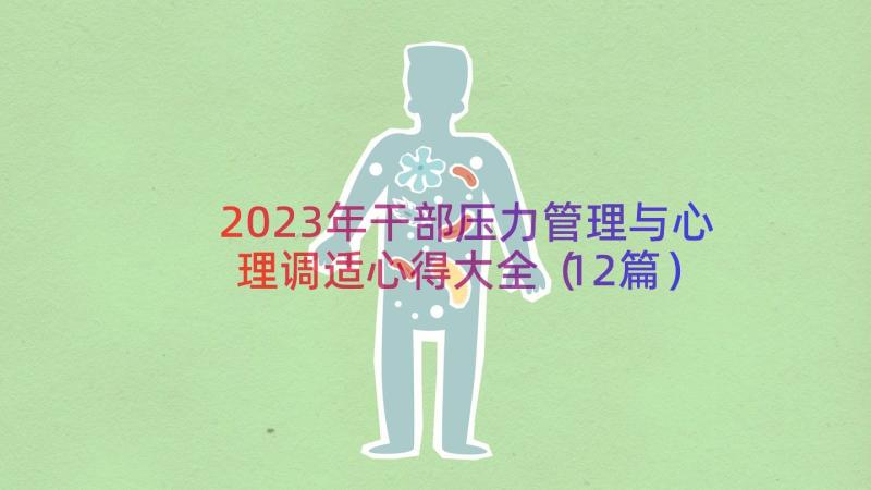 2023年干部压力管理与心理调适心得大全（12篇）