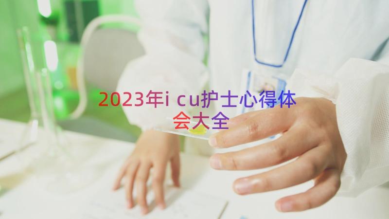 2023年icu护士心得体会大全（16篇）