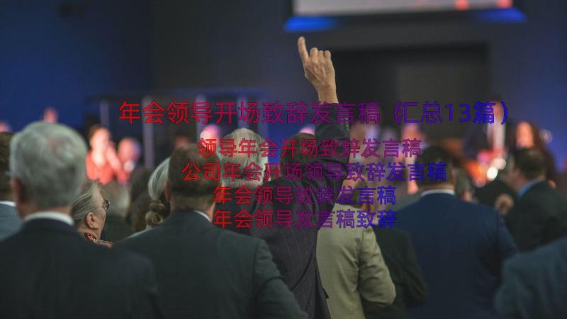 年会领导开场致辞发言稿（汇总13篇）