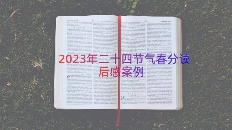 2023年二十四节气春分读后感（案例13篇）