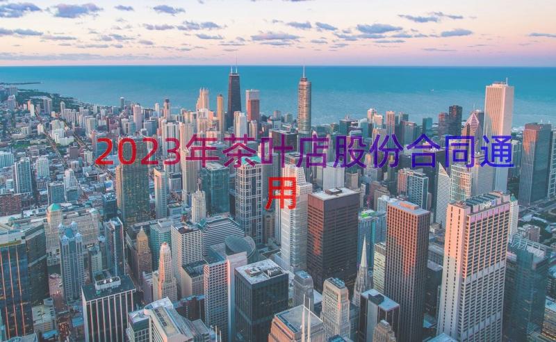 2023年茶叶店股份合同（通用13篇）