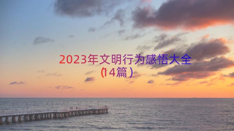 2023年文明行为感悟大全