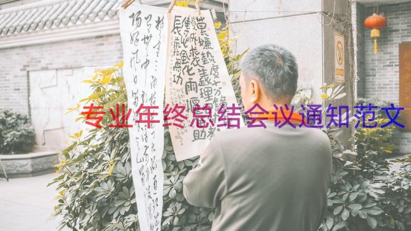 专业年终总结会议通知范文（18篇）