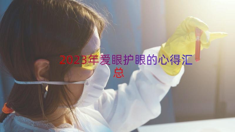 2023年爱眼护眼的心得（汇总13篇）