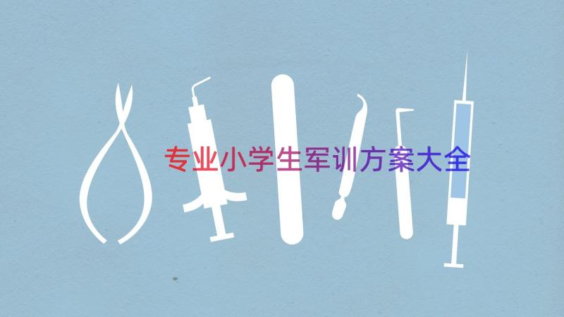 专业小学生军训方案大全（12篇）