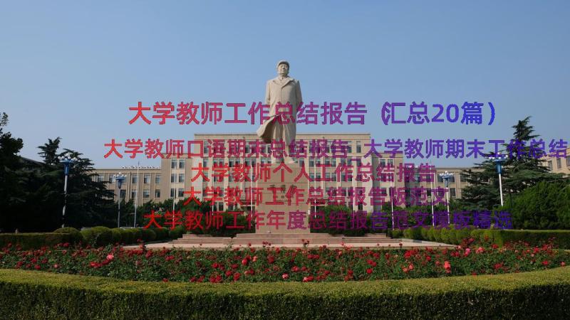 大学教师工作总结报告（汇总20篇）