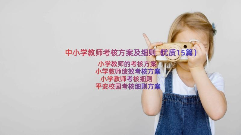 中小学教师考核方案及细则（优质15篇）