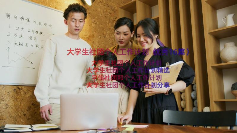 大学生社团个人工作计划（优秀16篇）