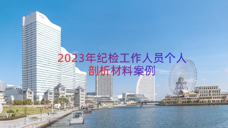 2023年纪检工作人员个人剖析材料（案例12篇）