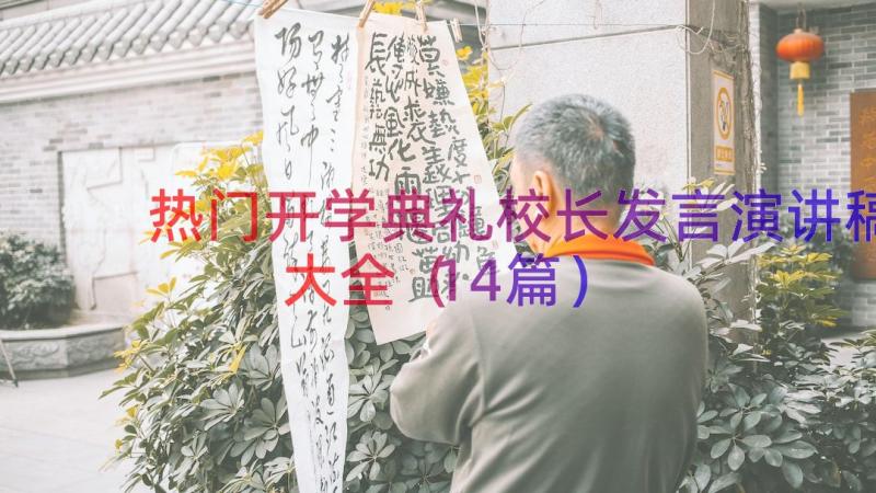 热门开学典礼校长发言演讲稿大全（14篇）