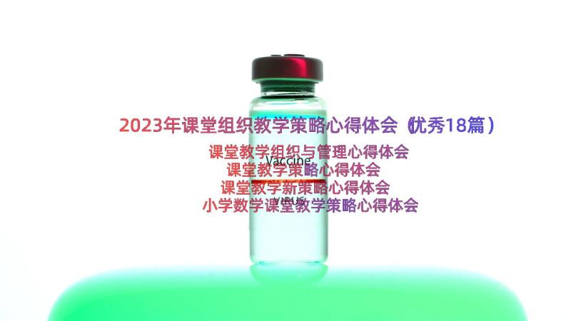 2023年课堂组织教学策略心得体会（优秀18篇）