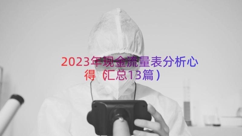 2023年现金流量表分析心得（汇总13篇）