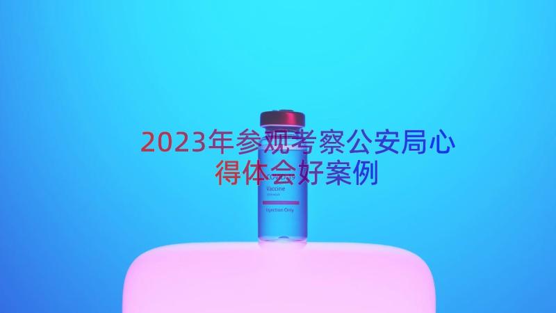 2023年参观考察公安局心得体会好（案例13篇）