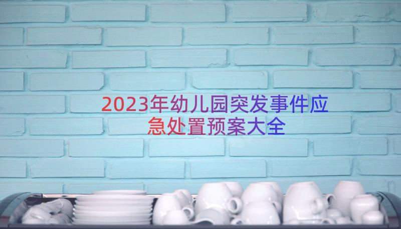 2023年幼儿园突发事件应急处置预案大全（14篇）