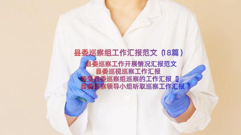 县委巡察组工作汇报范文（18篇）