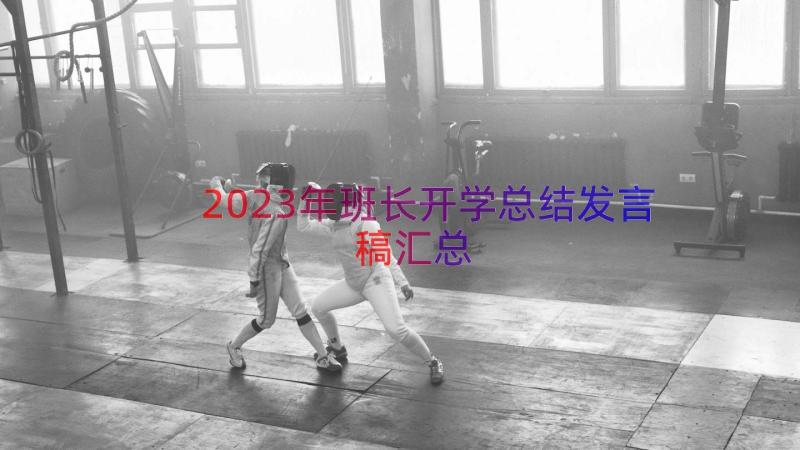 2023年班长开学总结发言稿（汇总16篇）