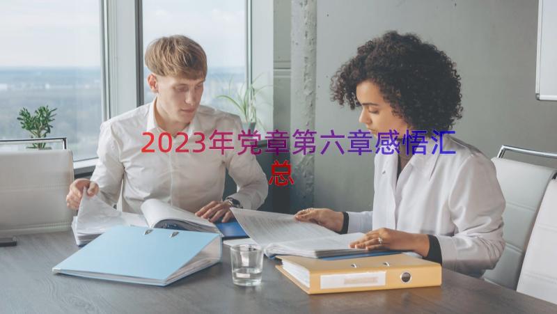 2023年党章第六章感悟（汇总12篇）