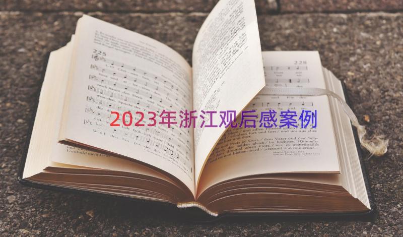 2023年浙江观后感（案例15篇）