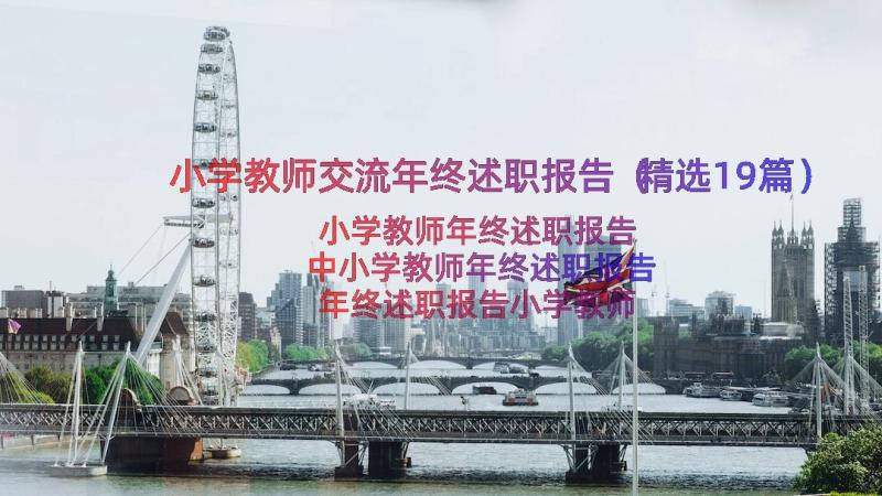 小学教师交流年终述职报告（精选19篇）