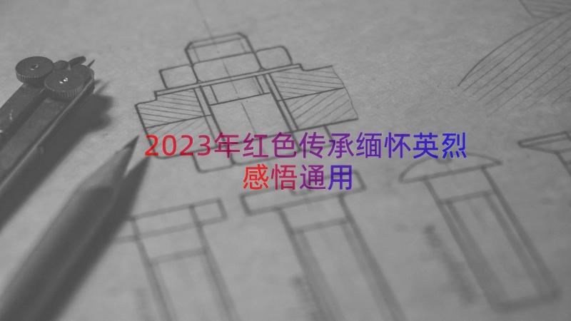 2023年红色传承缅怀英烈感悟（通用13篇）