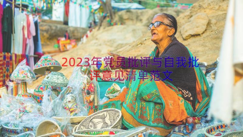 2023年党员批评与自我批评意见清单范文（13篇）