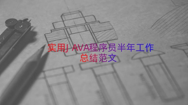 实用JAVA程序员半年工作总结范文（19篇）