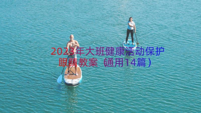 2023年大班健康活动保护眼睛教案（通用14篇）