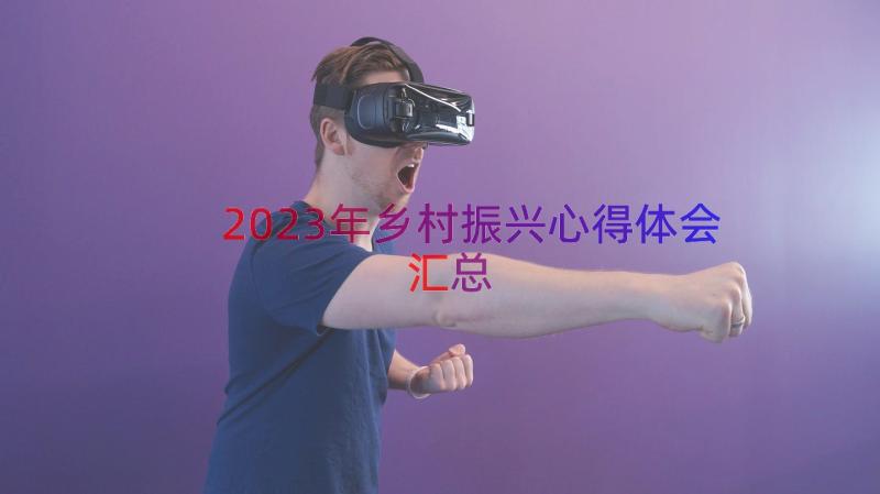 2023年乡村振兴心得体会（汇总19篇）