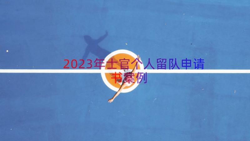 2023年士官个人留队申请书（案例13篇）