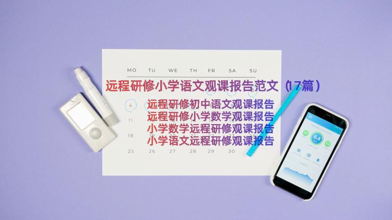 远程研修小学语文观课报告范文（17篇）