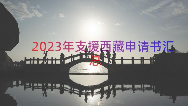 2023年支援西藏申请书（汇总13篇）