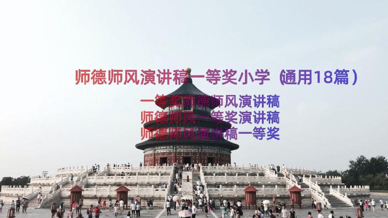 师德师风演讲稿一等奖小学（通用18篇）